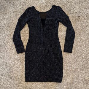 Elegant Black Long Sleeve Dress